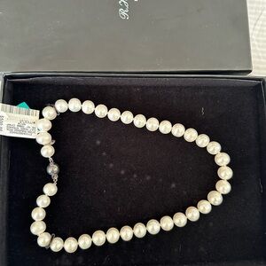 16” 10mm Authentic Cultured Pearl/Opaque Necklace